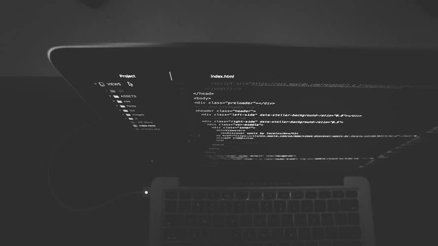 lines of code on computer screen