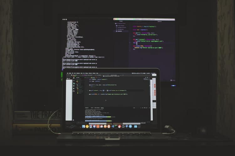 programming language on computer screen